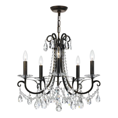 Crystorama Lighting Group 6825 Eb Cl Mwp English Bronze Othello 5 Crystorama Lighting Group 6825 Cl Mwp