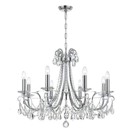 A large image of the Crystorama Lighting Group 6828-CL-S Polished Chrome