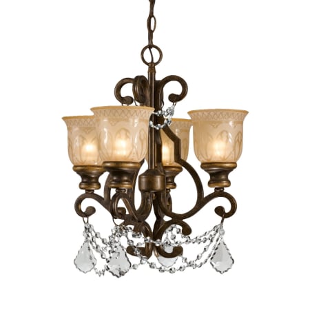 A large image of the Crystorama Lighting Group 7504-CL-SAQ Bronze Umber