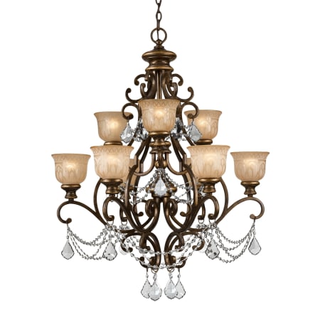 A large image of the Crystorama Lighting Group 7509-CL-S Bronze Umber