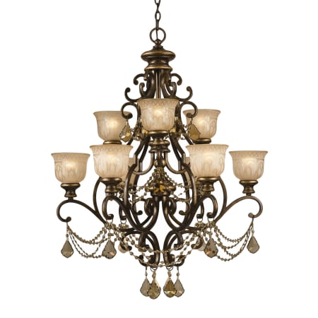 A large image of the Crystorama Lighting Group 7509-GT-MWP Bronze Umber
