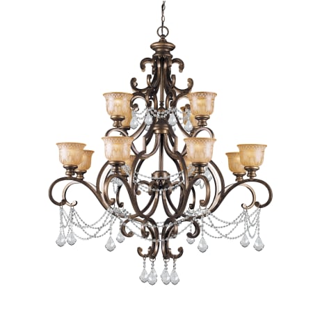 A large image of the Crystorama Lighting Group 7512-CL-SAQ Bronze Umber