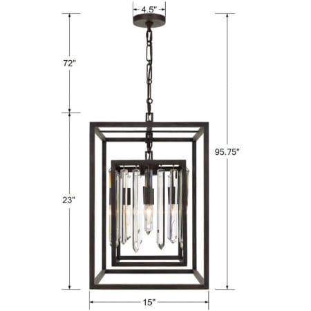 A large image of the Crystorama Lighting Group 8404 Dimensional Drawing