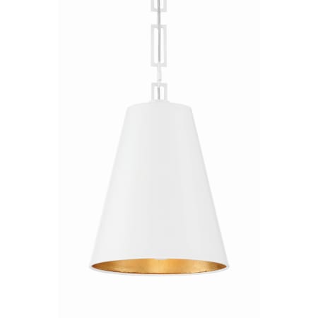 A large image of the Crystorama Lighting Group 8685 Matte White / Antique Gold