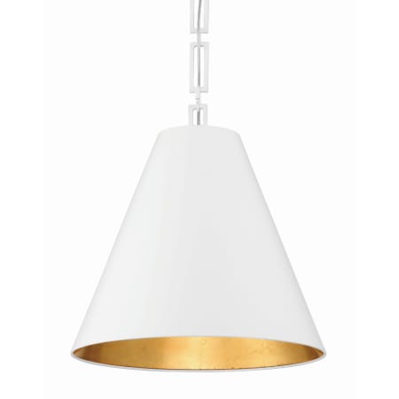 A large image of the Crystorama Lighting Group 8687 Matte White / Antique Gold