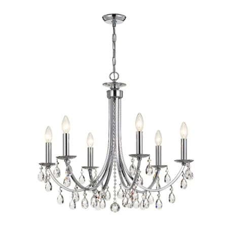 A large image of the Crystorama Lighting Group 8826-CL-MWP Polished Chrome