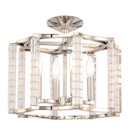 A large image of the Crystorama Lighting Group 8854_CEILING Polished Nickel