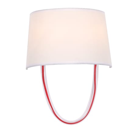 A large image of the Crystorama Lighting Group 9902 Polished Chrome / Red Cord