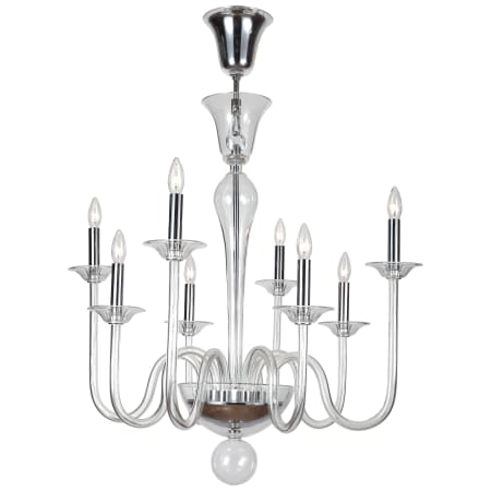 A large image of the Crystorama Lighting Group 9908-CL Polished Chrome