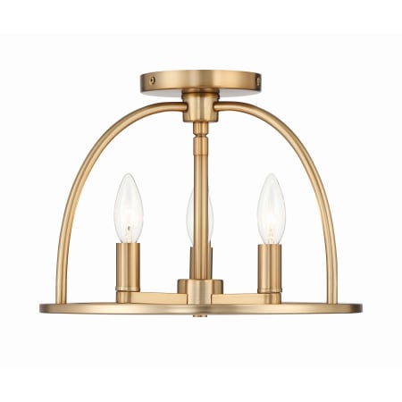 A large image of the Crystorama Lighting Group ABB-3003_CEILING Vibrant Gold