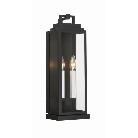 A large image of the Crystorama Lighting Group ASP-8912 Matte Black