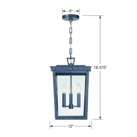 A large image of the Crystorama Lighting Group BEL-A8065 Dimensional Drawing