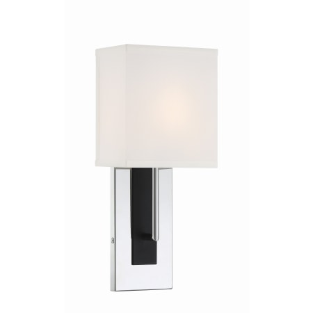 A large image of the Crystorama Lighting Group BRE-A3631 Polished Nickel / Black Forged