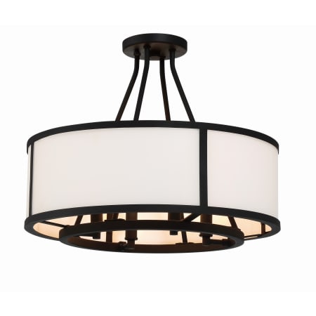 A large image of the Crystorama Lighting Group BRY-8004_CEILING Black Forged