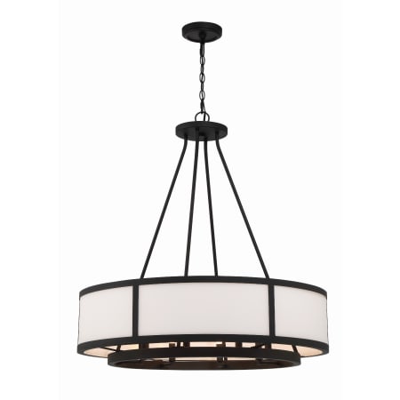 A large image of the Crystorama Lighting Group BRY-8008 Black Forged