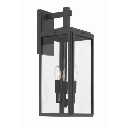 A large image of the Crystorama Lighting Group BYR-80103 Matte Black