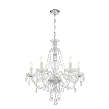 A large image of the Crystorama Lighting Group CAN-A1305-CL-SAQ Polished Chrome