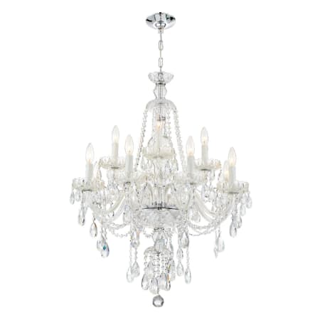 A large image of the Crystorama Lighting Group CAN-A1312-CL-SAQ Polished Chrome