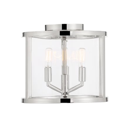 A large image of the Crystorama Lighting Group DEV-B8003_CEILING Polished Nickel