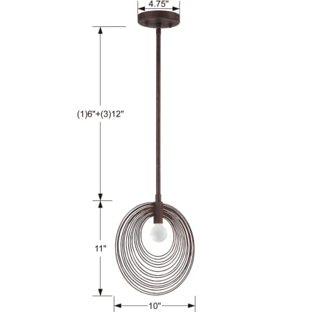 A large image of the Crystorama Lighting Group DOR-B7700 Dimensional Drawing