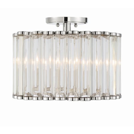 A large image of the Crystorama Lighting Group ELL-B3004_CEILING Polished Nickel