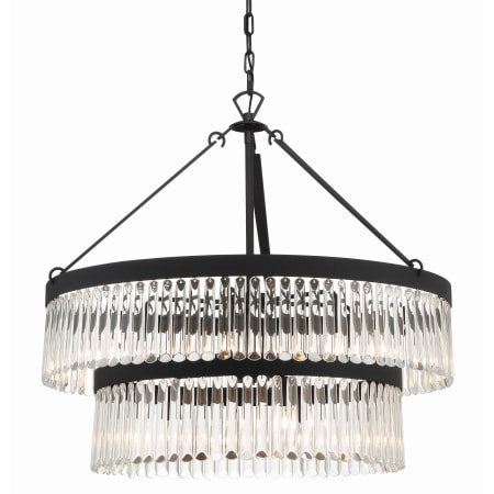 A large image of the Crystorama Lighting Group EMO-5408 Black Forged
