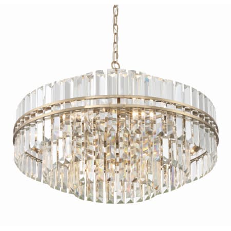 A large image of the Crystorama Lighting Group HAY-1407 Aged Brass