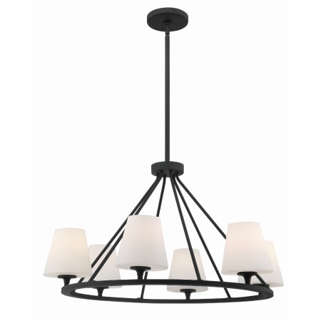 A large image of the Crystorama Lighting Group KEE-A3006 Black Forged