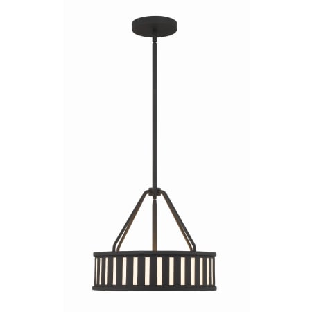 A large image of the Crystorama Lighting Group KEN-8303 Black Forged