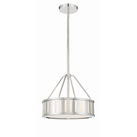 A large image of the Crystorama Lighting Group KEN-8303 Polished Nickel