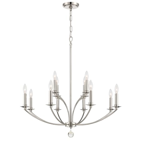 A large image of the Crystorama Lighting Group MIL-8012 Polished Nickel