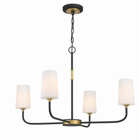 A large image of the Crystorama Lighting Group NIL-70015 Black Forged / Modern Gold