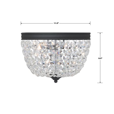 A large image of the Crystorama Lighting Group NOL-312-CL-MWP Dimensional Drawing