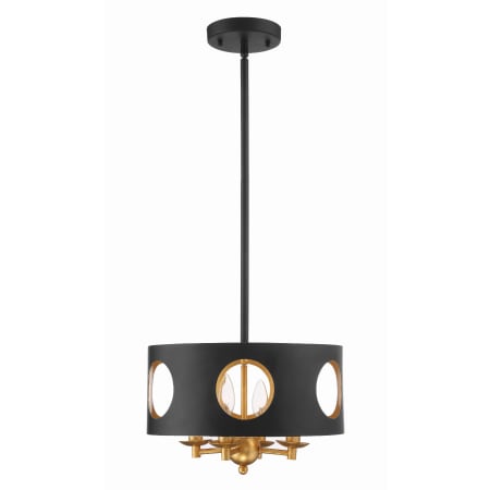 A large image of the Crystorama Lighting Group ODE-700 Black / Antique Gold