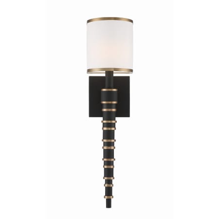 A large image of the Crystorama Lighting Group SLO-A3601 Vibrant Gold / Black Forged