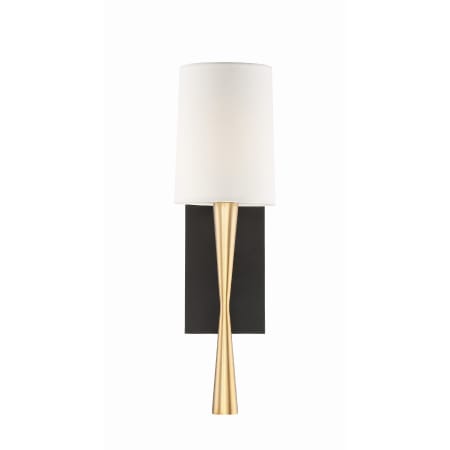 A large image of the Crystorama Lighting Group TRE-221 Aged Brass / Black Forged