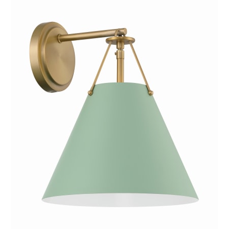 A large image of the Crystorama Lighting Group XAV-B8311 Vibrant Gold / Green