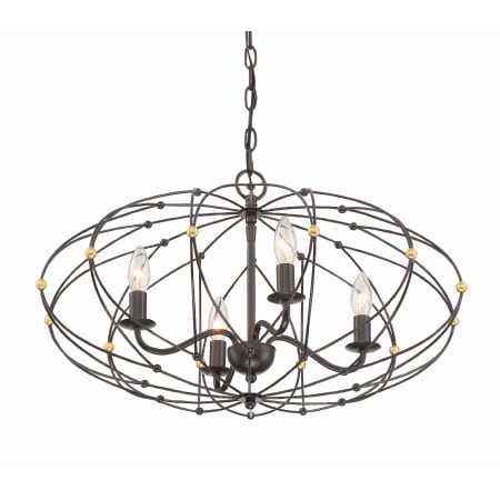 A large image of the Crystorama Lighting Group ZUC-A9034 English Bronze / Antique Gold