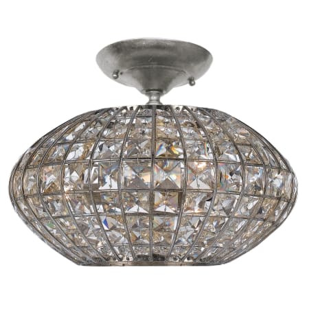 A large image of the Crystorama Lighting Group 340-SA Antique Silver / Golden Gray Clear Hand Cut