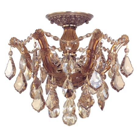 A large image of the Crystorama Lighting Group 4430-CL Antique Brass / Golden Teak Hand Polished