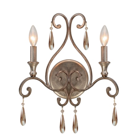 A large image of the Crystorama Lighting Group 7522-DT Distressed Twilight / Golden Shade Hand Cut