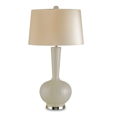 A large image of the Currey and Company 6032 White Blown Glass / Nickel
