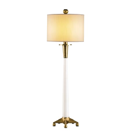 A large image of the Currey and Company 6298 White / Brass