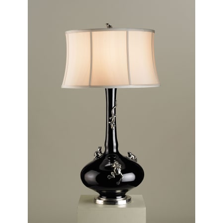 A large image of the Currey and Company 6371 In Black Porcelain/ Silver