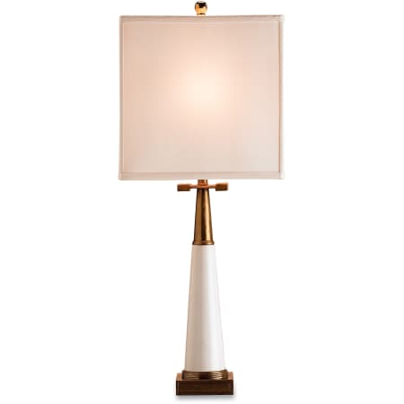 A large image of the Currey and Company 6442 In White/Antique Brass