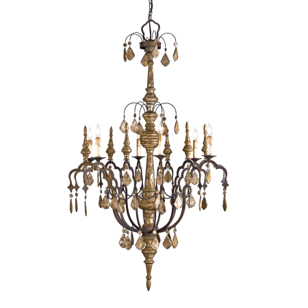 A large image of the Currey and Company 9074 Rust / Distressed Silver Leaf