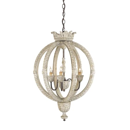 A large image of the Currey and Company 9134 Stockholm White / Rust