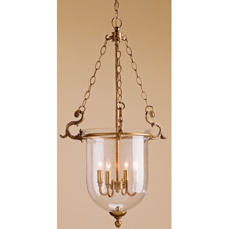 A large image of the Currey and Company 9473 In Antique Brass/Seeded Glass