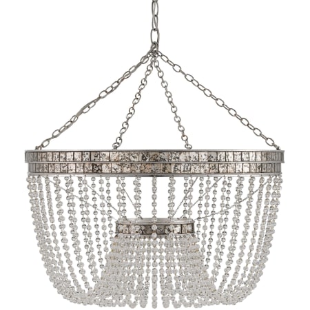 A large image of the Currey and Company 9685 Contemporary Silver Leaf / Distressed Silver Leaf