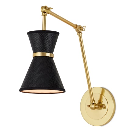 A large image of the Currey and Company 5000-0237 Polished Brass / Black